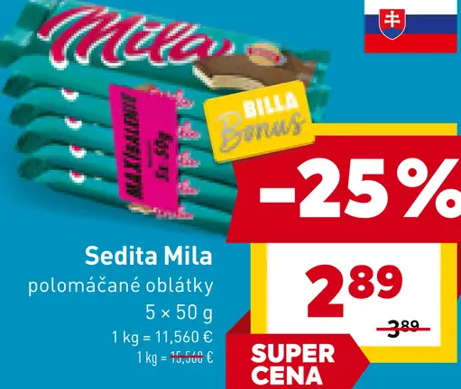 Sedita Mila polomáčané oblátky
