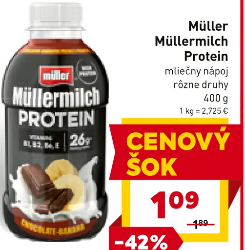 Müller Müllermilch Protein mliečny nápoj