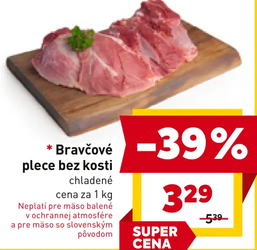 Bravčové plece bez kosti
