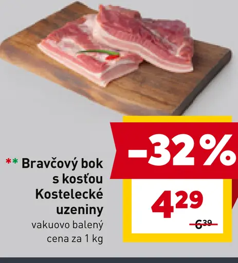 Bravčový bok s kosťou Kostelecké uzeniny