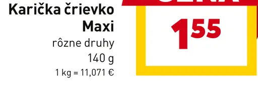 Karička črievko Maxi s ementálom