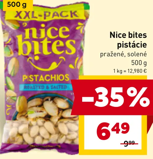 Nice bites pistácie pražené, solené