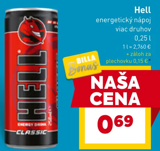 Hell energetický nápoj plechovka