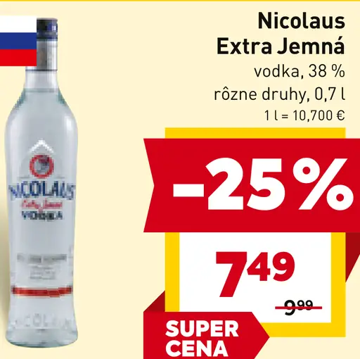 Nicolaus Extra Jemná Vodka