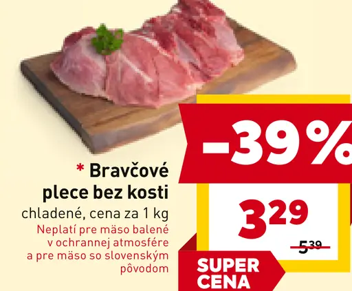 Bravčové plece bez kosti