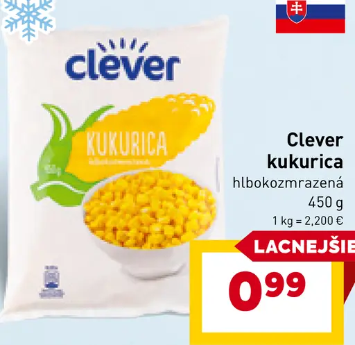 Clever kukurica hlboko mrazená