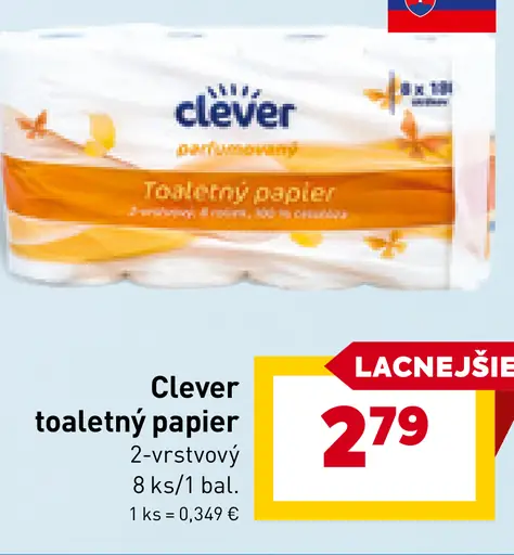 Clever toaletný papier