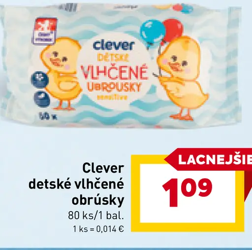 Clever detské vlhčené obrúsky