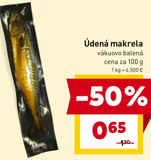 Údená makrela vákuovo balená