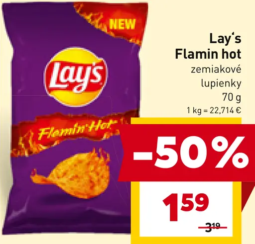 Lay's Flamin' Hot zemiakové lupienky