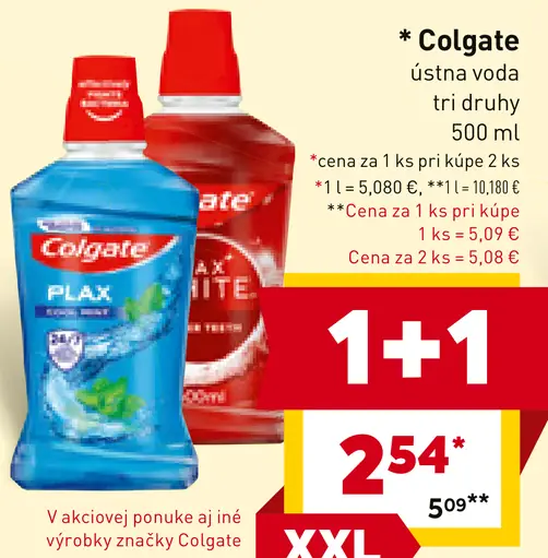 Colgate ústna voda tri druhy
