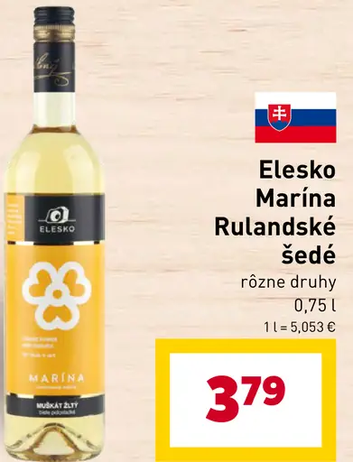 Elesko Marína Rulandské šedé