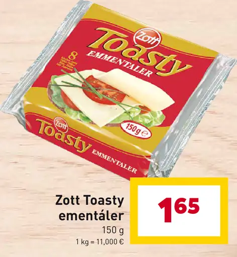 Zott Toasty emmentáler