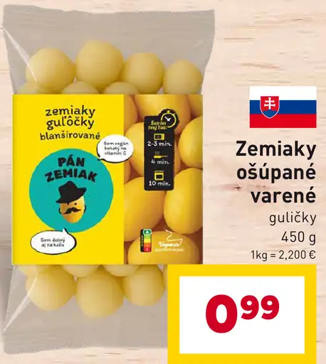Zemiaky ošúpané varené
