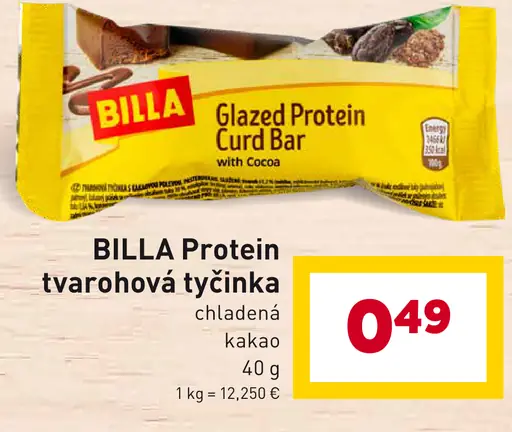 BILLA proteínová tvarohová tyčinka