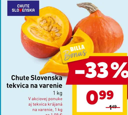 Chute Slovenska tekvica na varenie