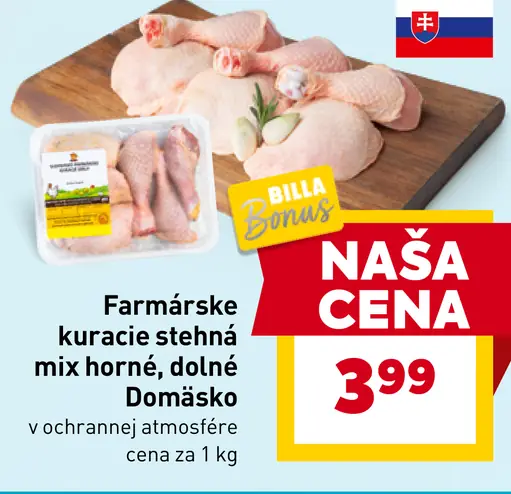Farmárske kuracie stehná mix horné, dolné Domäško