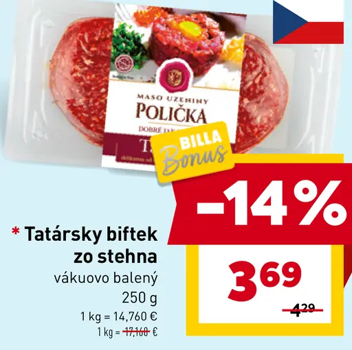 Tatársky biftek zo stehna XXL