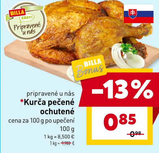 Billa Kurča pečené ochutené