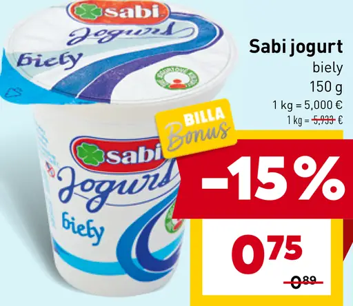 Sabi Biely jogurt