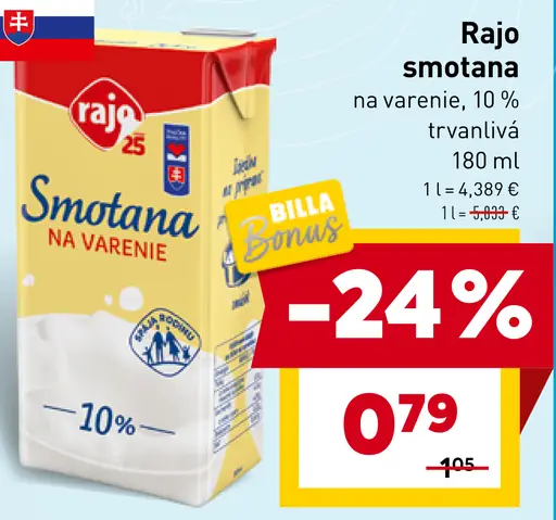 Rajo Smotana na varenie