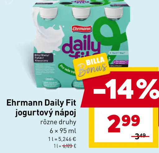 Ehrmann Daily Fit jogurtový nápoj