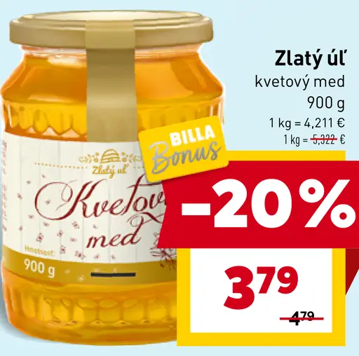 Zlatý úľ kvetový med