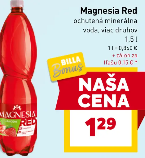 Magnesia Red ochutená minerálna voda