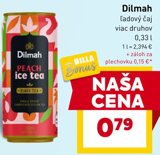 Dilmah ľadový čaj rôzne druhy plechovka