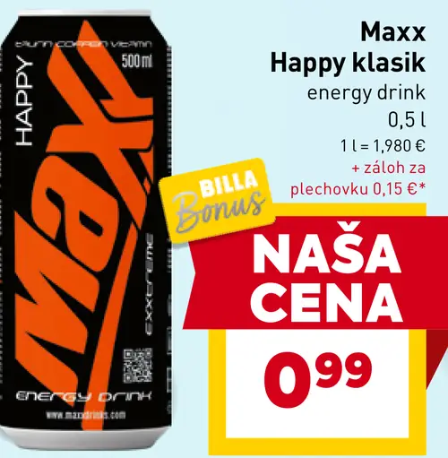 Maxx Happy klasic energy drink