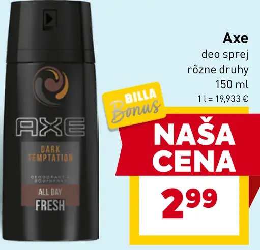 Axe deo sprej