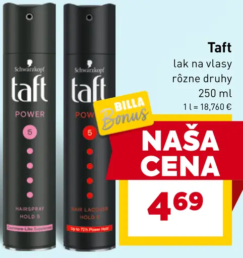 Taft lak na vlasy