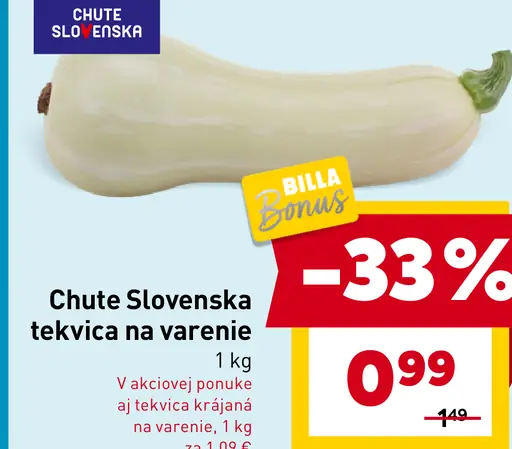 Chute Slovenska tekvica na varenie