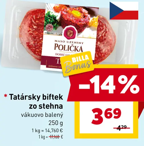 Tatársky biftek zo stehna XXL