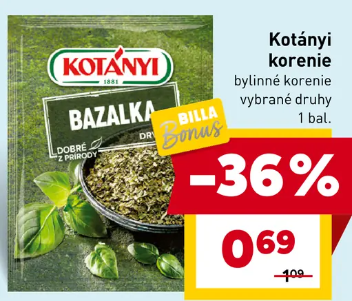 Kotányi bazalka korenie