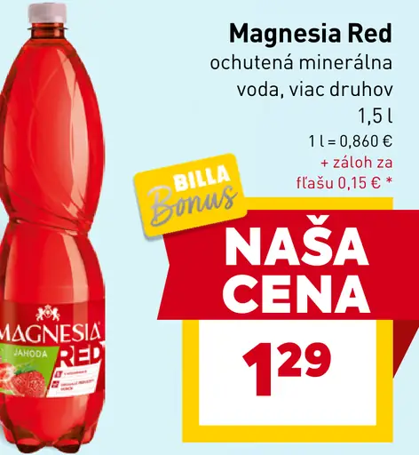 Magnesia Red ochutená minerálna voda