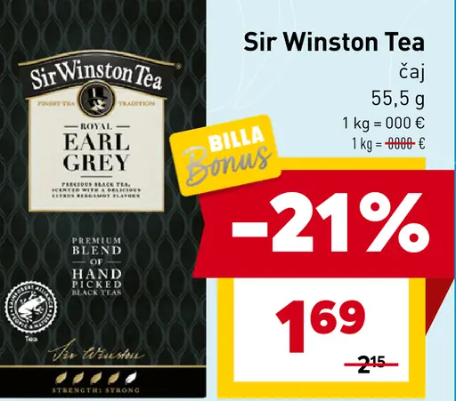Sir Winston Tea čaj Earl Grey