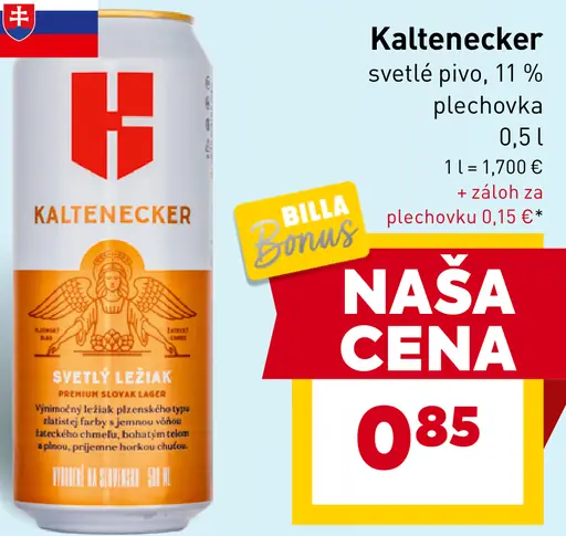 Kaltenecker pivo plechovka