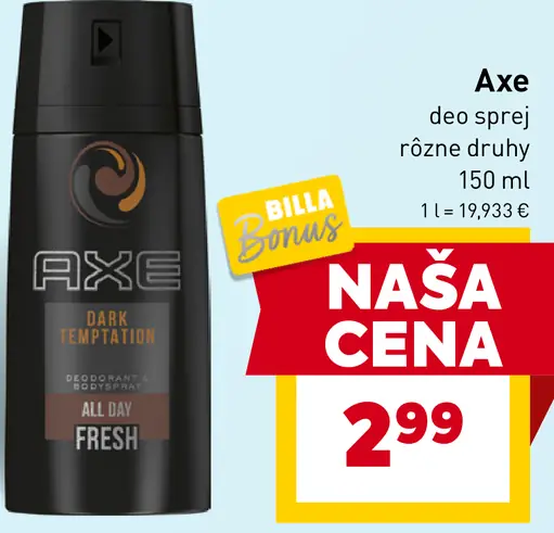 Axe deo sprej