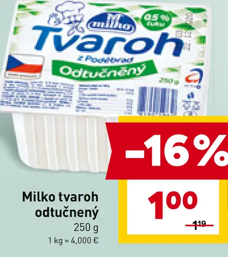 Milko tvaroh polotučný