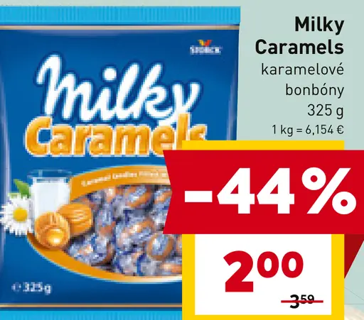 Milka Caramels karamelové bonbóny