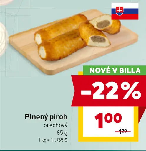 Plnený piroh orechový