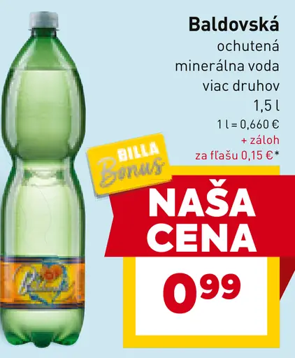 Baldovská minerálna voda ochutená