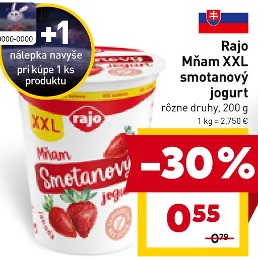 Rajo Mňam XXL smotanový jogurt