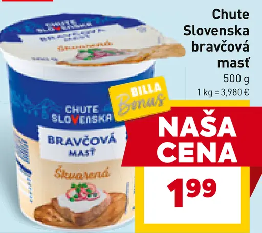 Chute Slovenska bravčová masť