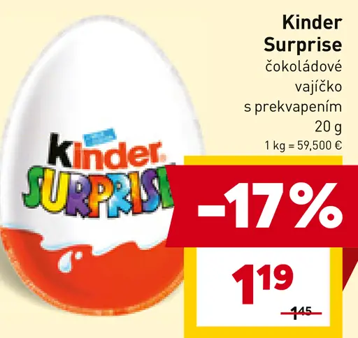 Kinder Surprise čokoládové vajíčko