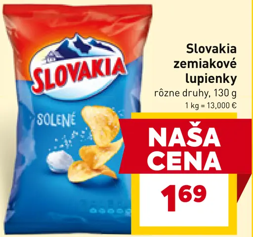 Slovakia zemiakové lupienky solené