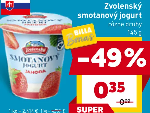 Zvolenský smotanový jogurt