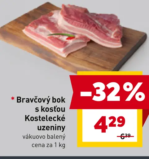 Bravčový bok s kosťou Kostelecké uzeniny