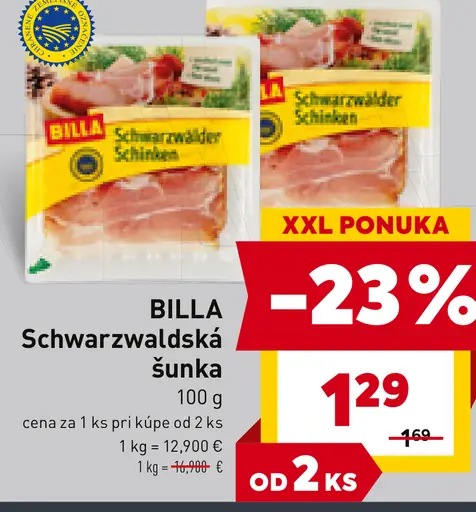 BILLA Schwarzwaldská šunka
